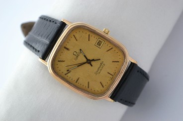 Vintage Omega Seamaster Cal.1430 Quartz Gold Plated Mens Watch 634