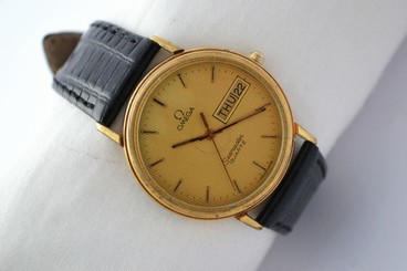 Vintage Omega Seamaster Cal.1438 Gold Plated Quartz Mens Watch 643