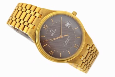 Vintage Omega Seamaster Cal.1420 Gold Plated Mens Quartz Watch 1237