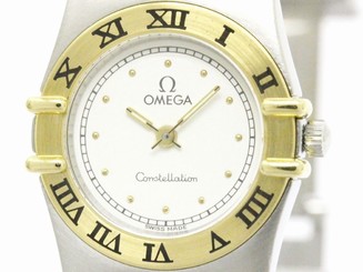 Polished OMEGA Constellation 18K Gold Steel Ladies Watch 795.1080 (BF111479)
