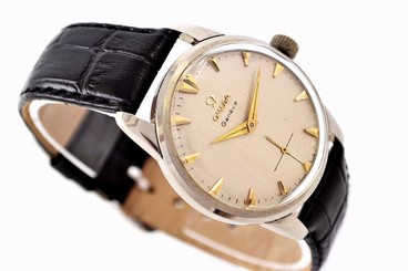 Vintage Omega Geneve Cal.267 Stainless Steel Hand Wind Mens Watch 727