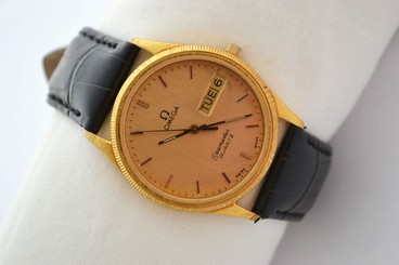 Vintage Omega Seamaster Cal.1437 Gold Plated Quartz Mens Watch 597