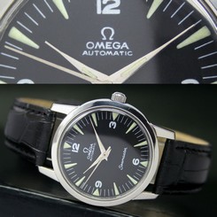 OMEGA Seamaster Swiss Made Automatic Steel Men Wrist Watch Black Radium Dial 552