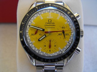 OMEGA SPEEDMASTER MICHAEL SCHUMACHER 3510.12 AUTOMATIC CHRONOGRAPH YELLOW WATCH
