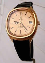 Mint! Omega Seamaster Quartz 38mm Oversized 196.0073 Cal.1310 Gold Plated Watch