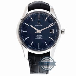 Omega De Ville Hour Vision 431.33.41.21.03.001 Blue Dial Auto Strap Mens Watch 7612586218057