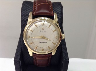 1950 OMEGA Ref. 2577 SEAMASTER 14K Y/G 34mm Cal. 351 Automatic Bumper! Original!