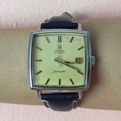 Super Rare Vintage 1970 Omega Seamaster Square Face MSRP $4495