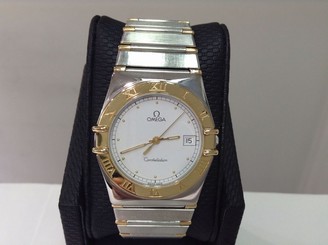 OMEGA Ref, 396.1070 CONSTELLATION 33mm Midsize 18K Y/G & S/Steel Quartz Date! A+