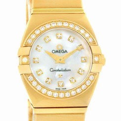 Omega Constellation Double Eagle Yellow Gold Diamond Watch 1189.75.00
