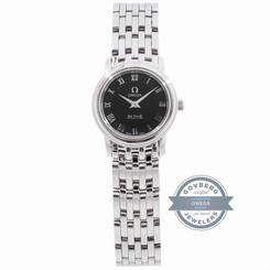 Omega De Ville Prestige 4570.52.00 Quartz 22mm Steel Black Dial Ladies Watch