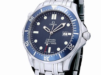 Pre-Owned OMEGA Seamaster All SS Blue Dial Men's Quartz Wristwatch 2541.80, ML
