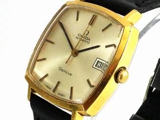 Mens Vintage Omega Geneve Automatic Wristwatch w/Date, Big Size