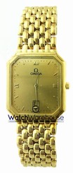 Omega DeVille 25MM 18K Yellow Gold Quartz Men's Watch 7740.10.00 New in Box