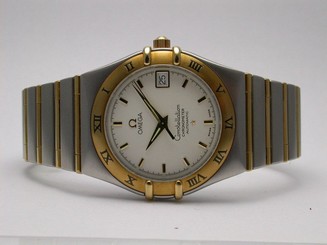 OMEGA 12023000 CHRONOMETER CONSTELLATION AUTOMATIC GOLD STEEL WATCH