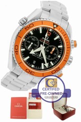 MINT Men's Omega Seamaster Planet Ocean Chronograph Watch 232.30.46.51.01.002 7612586219023