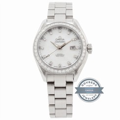 Omega Seamaster 231.15.34.20.55.001 Auto Steel Diamonds MOP Ladies Watch Date 7612586220609