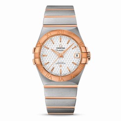 New Omega Constellation Silver Dial Steel - Red Gold Mens 12320352002005
