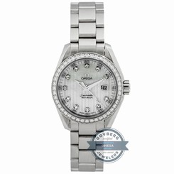 Omega Seamaster 231.15.30.61.55.001 Quartz Steel Diamonds Ladies Bracelet Watch