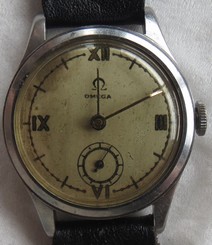 Omega Militar mens wristwatch steel case load manual cal. 23,7 31 mm. in diam.