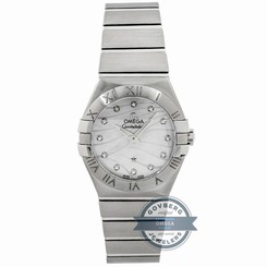 Omega Constellation 123.10.27.60.55.003 Quartz Steel MOP Diamonds Ladies Watch 7612586248382