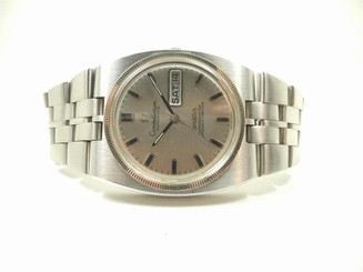 CLASSIC 1970 SS/18KT GOLD OMEGA REF 168.045 CONSTELLATION WRISTWATCH.