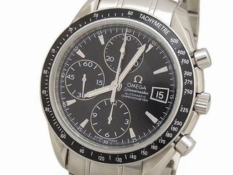 Pre-Owned OMEGA Speedmaster Chrono All SS Black Dial Men's Auto Watch 3210.50,MR