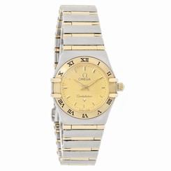 Omega Constellation Ladies 18K Gold Full Bar Swiss Quartz Watch 1262.10