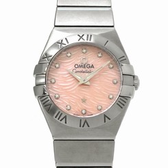 Pre-owned Omega Constellation Brushed 123.10.24.60.57.002 QZ Ladies Watch, IC