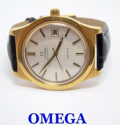 Vintage Gold Color OMEGA GENEVE Automatic Watch 1970s Cal.1012* EXLNT* SERVICED