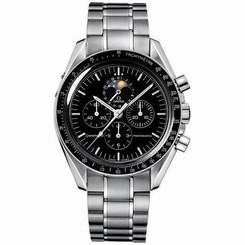 Omega Men's 35765000 Speedmaster Analog Display Automatic Self Wind Silver Watch