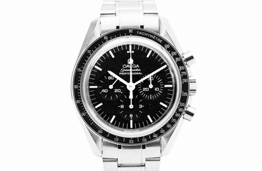 Pre-Owned Omega Speedmaster Pro SS Black Dial Mens Hand-Winding Watch 3570.50,MR