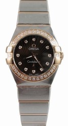 Omega 123.25.24.60.63.001 Constellation Brown Women 24MM 18KR Watch New in Box