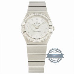 Omega Constellation 123.15.27.60.52.001 Quartz 27mm Steel Diamonds Ladies Watch 7612586213717