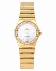 Omega Constellation My Choice 18K Y/G Diamond Quartz Ladies Watch �C 1154.75.00