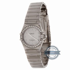 Omega Constellation 1165.36.00 Quartz White Gold Diamonds Ladies Bracelet Watch