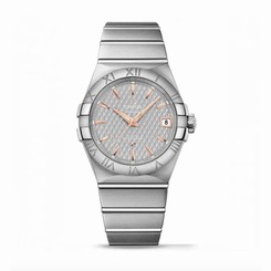 NEW Omega Constellation Steel Automatic 38mm Grey Watch 123.10.38.21.06.002