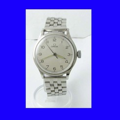 Stunning WW2 Steel Omega Non-Magnetic Military Wrist Watch 1944