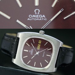 OMEGA Geneve 1022 Vintage 1974s Automatic Quick Set Day Date Steel Mens Watch