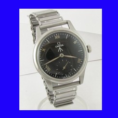 WW2 Mint Steel Omega Non-Magnetic Military Officers  Wrist Watch 1944