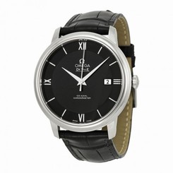 OMEGA MEN'S DE VILLE 39.5MM BLACK LEATHER BAND AUTOMATIC WATCH 42413402001001