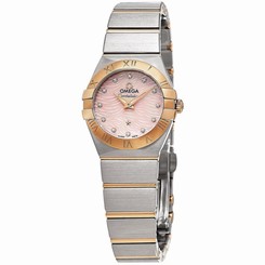 OMEGA WOMEN'S 24MM STEEL BRACELET SWISS QUARTZ WATCH 123.20.24.60.57.003