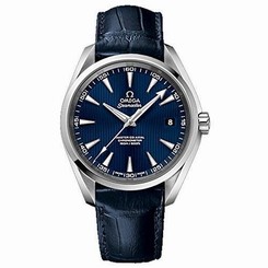 OMEGA MEN'S SEAMASTER 41.5MM LEATHER BAND AUTOMATIC WATCH 231.13.42.21.03.001