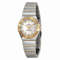 OMEGA WOMEN'S CONSTELLATION 24MM TWO TONE QUARTZ WATCH 123.20.24.60.05.004