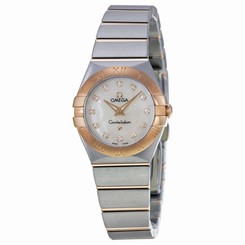 OMEGA WOMEN'S CONSTELLATION DIAMOND 27MM QUARTZ WATCH 123.20.27.60.55.001