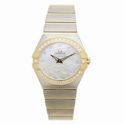 OMEGA WOMEN'S CONSTELLATION DIAMOND 24MM QUARTZ WATCH 123.25.24.60.55.011