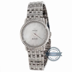Omega DeVille 413.15.27.60.05.001 Quartz Steel Diamond MOP Ladies Bracelet Watch