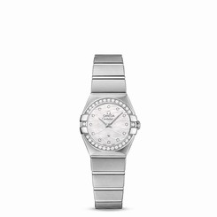 OMEGA WOMEN'S CONSTELLATION DIAMOND 24MM QUARTZ WATCH 123.15.24.60.55.006