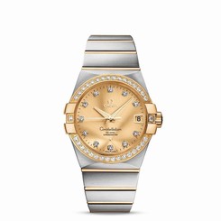 Fake AAA OMEGA WOMEN'S CONSTELLATION DIAMOND 38MM AUTOMATIC WATCH 123.25.38.21.58.001 Watch