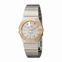  OMEGA WOMEN'S CONSTELLATION 27MM STEEL CASE QUARTZ WATCH 123.20.27.60.02.001